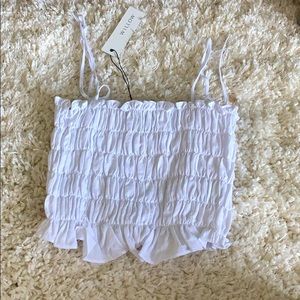 White cropped Tank by Willow.
